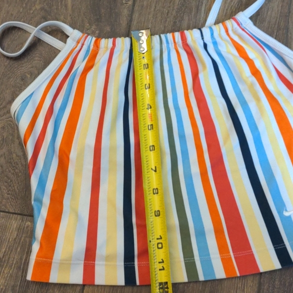 Nike rainbow striped spaghetti strap crop top EUC Small 90's cropped Y2K - Picture 7 of 7